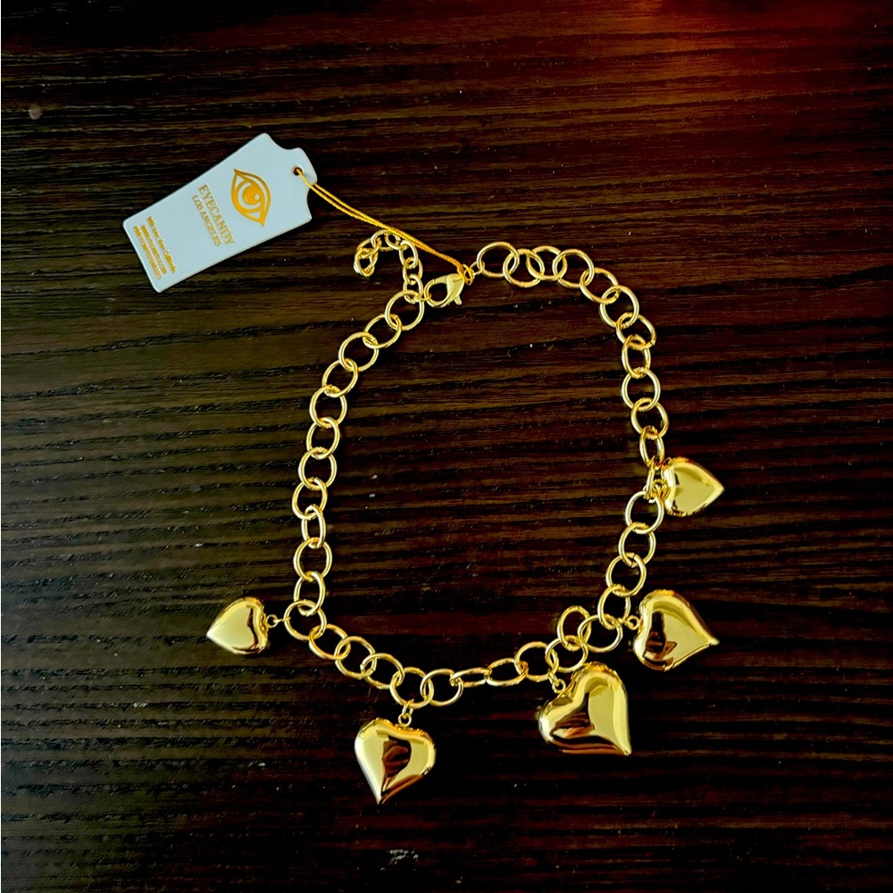 NEW Eye Candy Gold Heart Charm Necklace
